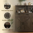 thumbnail image 6 of Large Buffet Storage Cabinet, Farmhouse Kitchen Sideboard Buffet with 3 Drawers and 3 Doors, Wood Wine Bar Coffee Bar Cabinet with Microwave Stand for Kitchen, Living Room, 6 of 8