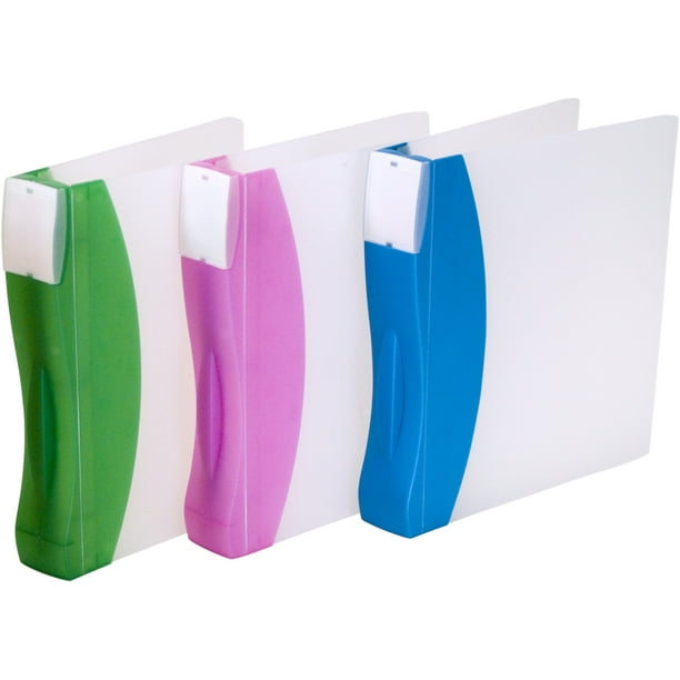 Storex DuraTech Binder, 1.5Inch, Hard Poly, Assorted Colors (Case of