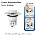thumbnail image 2 of TNOBHG Pop-up Brass Core Sink Stopper Bathtub Drain 2-in-1 Hair Catcher Strainer Easy Installation for Bathroom Universal Fit Long-lasting Anti-clogging, 2 of 8