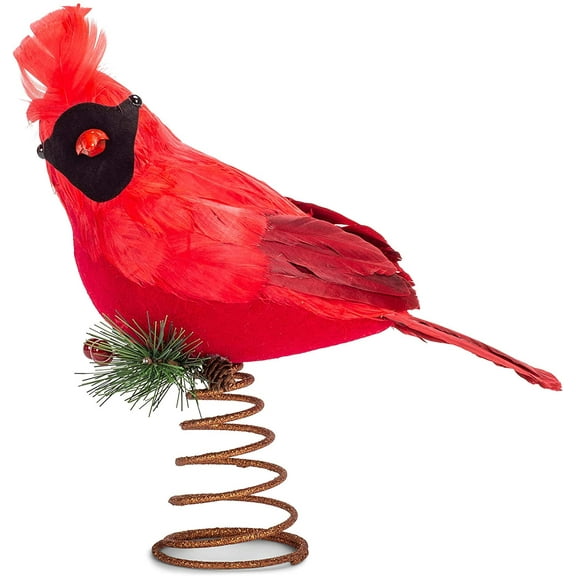 Regency International 10" Feather Cardinal Tree Topper