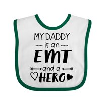 Inktastic My Daddy is an EMT and a Hero Boys or Girls Baby Bib