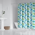 thumbnail image 2 of LightBlue Cartoon Dinosaurs Trees Stars Pattern Shower Curtain 72"x84" ,Bathroom Decorative Shower Curtains Set with 12 Hooks,Modern Waterproof Washable Shower Curtain, 2 of 6