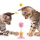 thumbnail image 3 of Juguete interactivo para gatos Zulema varita de resorte con ventosa rosa molino de viento, 3 of 8