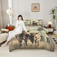 thumbnail image 4 of Castle Fairy Teens Highland Cow Full Size Comforter Sets,Farmhouse Animal Bedding Sets, 4 of 8