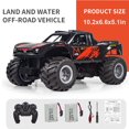 thumbnail image 1 of Amphibious Remote Control Car Truck Toys, 1:16 All Terrain 4WD Off-Road RC Car Waterproof, RC Monster Truck for Boys/Girls, Kids Pool Toys Gifts, Red , 2 Batteries, 1 of 8