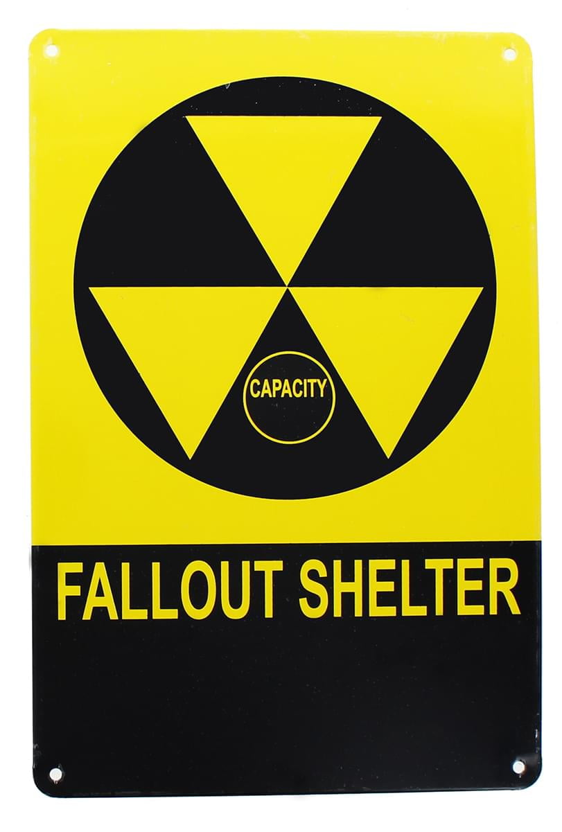 why is fallout shelter sign double stamped