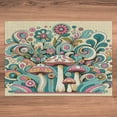 thumbnail image 5 of Ambesonne Mushroom Jigsaw Puzzle, Groovy 70s Garden Bloom, Heirloom-Quality Fun Activity for Family Durable Cardboard, 1000 pcs, Teal Pink Beige, 5 of 5
