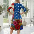 thumbnail image 6 of BOMYJESK 4th Of July Dresses for Women 250th Anniversary Stars Stripes Maxi Dresses Vintage Independence Day Summer Dresses Midi Dresses Elegant Classy Evening Dress for Party Light Blue S, 6 of 7
