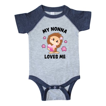 

Inktastic My Nonna Loves Me with Bigfoot Gift Baby Girl Bodysuit