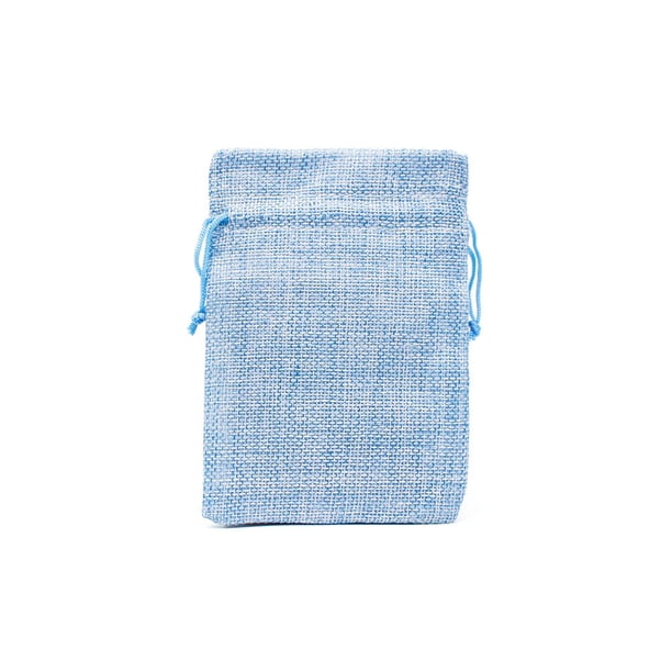 50 Uds. De arpillera con cordón para joyería, pendientes, collares, bolsas, bolsas de embalaje de arpillera, paquete para fiesta, cumpleaños, Ropa, zapatos y accesorios Miscelánea Cielo azul Guardurnaity AP015840-09
