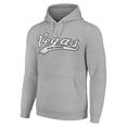 thumbnail image 2 of Men's Starter Heather Gray Vegas Golden Knights Tailsweep Fleece Tri-Blend Pullover Hoodie, 2 of 3