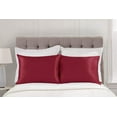 thumbnail image 2 of Blissford Luxury Red Satin Pillowcase with Zipper Closure, Queen 2-Pack, 2 of 7