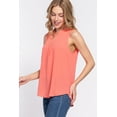thumbnail image 3 of Sleeveless Henley Neck Woven Top, 3 of 5