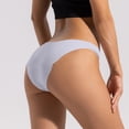 thumbnail image 5 of Lunuaoe Women's Low Waist Cheeky Panties, Skin-Friendly Cotton Crotch Underwear, Breathable Solid Color Briefs, 5 of 8