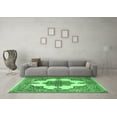 thumbnail image 3 of Ahgly Company Indoor Round Medallion Emerald Green Traditional Area Rugs, 5' Round, 3 of 4