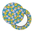 thumbnail image 2 of Balery Lovely Duck Fundas de asiento para taburete de bar redondo de tela de terciopelo ajustables que protegen de arañazos y manchas para sillas de 14 a 17 pulgadas.-12 inch, 2 of 7