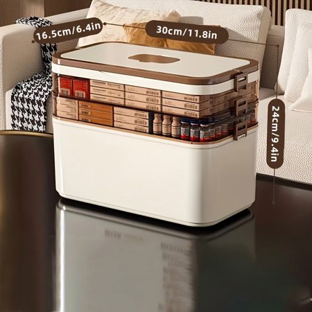 AYQW Stackable Storage Box Organizer with Lid - Clear Acrylic 4/5/6-Tier Transparent Bin for Home Office Craft Bathroom Kitchen - Space-Saving Organizer for Files Stationery Sewing