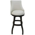 thumbnail image 2 of Swivel Wood Bar Stool 30" - Bellissima - Ocean Beige Vinyl - Dark Walnut, 2 of 3
