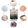 thumbnail image 6 of Yayeee 2 Pack Qtip Holder Bathroom Cotton Swab Canister with Lid Clear Dispenser Set, Mountains at Dawn, 6 of 6