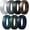 7-Pack: Silver, Dark Gray, Black, Bronze, Azure Blue, Dark Green, Navy, variant on Silicone Wedding Ring for Men, Breathable Airflow Inner Curve, Mens' Rubber Wedding Engagement Bands, Size 9