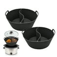 thumbnail image 1 of 2pcs Slow Cooker Liners for 6/7/8 Quarts Slow Cooker Food Grade Silicone Crock-Pot Divider Liner Reusable Leakproof Dishwasher Safe Cooking Liner for Slow Cooker, 1 of 8