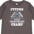 thumbnail image 4 of Inktastic Future Triathlon Champ Run Swim Boys or Girls Long Sleeve Toddler T-Shirt, 4 of 5