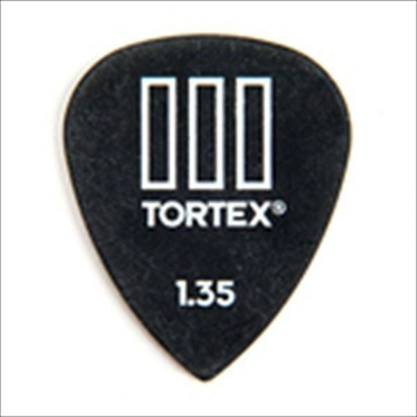 Dunlop 462R1.35 Tortex TIII, Black, 1.35mm, 72/Bag