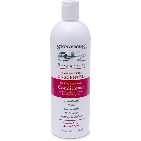 Stonybrook Botanicals Unscented Herbal Conditioner, Oil Free - 16 Oz, 2 Pack