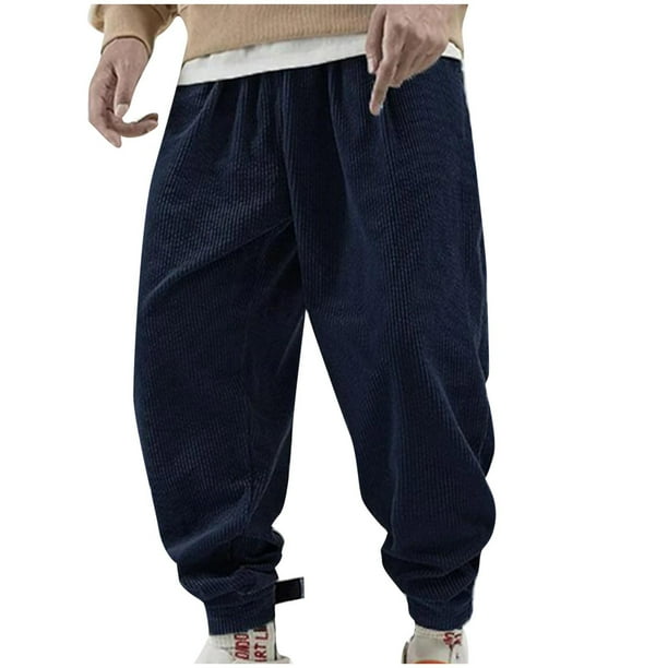Pantalones largos de moda para hombre, con lazo elástico, ajustados, de pierna recta pequeña
