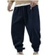 thumbnail image 1 of Pantalones largos de moda para hombre, con lazo elástico, ajustados, de pierna recta pequeña, 1 of 5