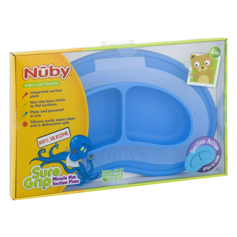 Nuby Sectioned Silicone Feeding Mat - Gray : Target