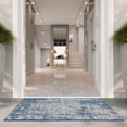 thumbnail image 6 of SAFAVIEH Courtyard Kiro Abstract Indoor/Outdoor Area Rug, Navy/Grey, 2'7" x 5', 6 of 13