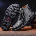 thumbnail image 1 of Men's Fashion Dress Shoes Premium Leather Martin Boots Short Bootsabblack46, 1 of 3