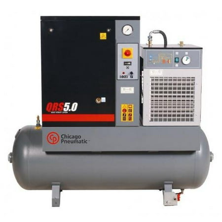 CHICAGO PNEUMATIC QRS 5 HPD Rotary Screw Air Compressor w/Air