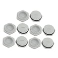 thumbnail image 1 of Unique Bargains 10 Pcs GLW-PG36 Capuchon de Gland Fileté en Nylon Couvercle à Vis Rond Gris avec Laveuse, 1 of 3