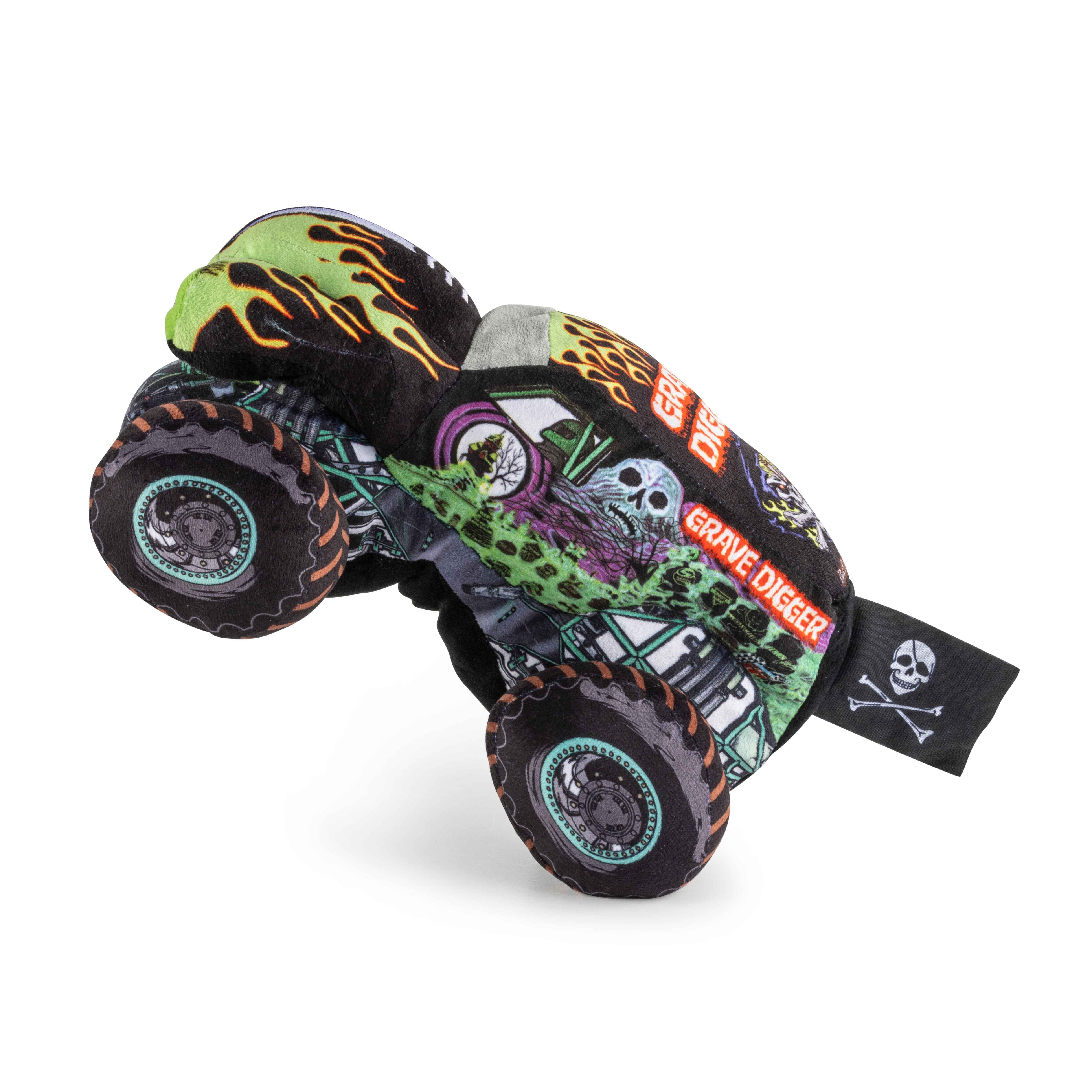Monster Jam Grave Digger Pillow Buddy, Polyester Velour, Green, Feld Entertainment