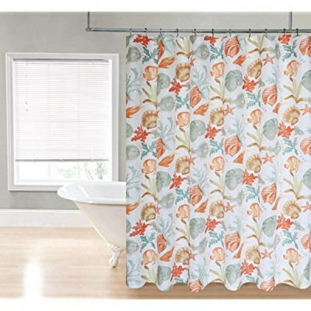 UPC 678298229603 product image for Regal Home Collections ocean 70 W X 72 L printed Fabric Shower Curtain, White/Co | upcitemdb.com