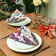 thumbnail image 3 of GZHJMY Cloth Napkin Butterfly Floral Cute Kitchen Dining Table Decor for Family Gathering Everyday Use Dinner Napkin Party Favors 6 Pack 20" × 20", 3 of 6