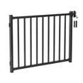 thumbnail image 4 of Queroig 4ft.W Deck Gate Kit for 36in.H Railing, Cuttable Fence Door with Black Textured Powder-Coat Finish, Outdoor Gate Kit with Latch and Auto-Closing Hinge for Deck, Patio, Garden, Yard, Porch, 4 of 7