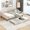 Beige, variant on White House Bed with Trundle for , Twin Size Pine Wood Bed Frame with Decor Holes, Space Saving Bed for Bedroom