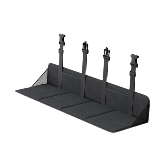 Placa de extensión del colchón del asiento trasero del automóvil portátil para aumentar el espacio del tronco de viaje fácilmente instalar accesorio Negro 120x40cm