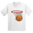 thumbnail image 3 of Inktastic Basketball Swish Youth T-Shirt, 3 of 5