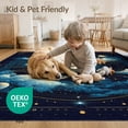 thumbnail image 4 of ODIKA Galaxy Map Orbiting Planets Stars Cosmic Nebula Ringed Comet for Queen Size Bedroom, Under Bed, Master , Foldable Easy Care, 4 of 7