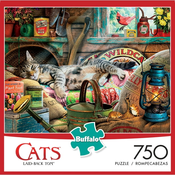Buffalo Games Cats Series Laid-Back Tom 750 Pieces Jigsaw Puzzle -  Walmart.com