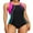 Pink, variant on Sociala One Piece Bathing Suit for Women CirssCross Tummy Control Swimsuit Training Athletic Swimwear