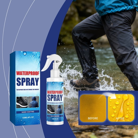 Lunxisen 1 Pcs Waterproof Spray For Shoes Fabric Rain Protection Outdoor Gear Anti-Wet Treatment(120ml)
