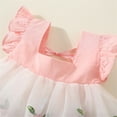 thumbnail image 5 of Toddler Girls Fly Sleeve Floral Embroidery Tulle Ruffles Princess Dress Dance Party Dresses Clothes, 5 of 9