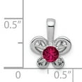 thumbnail image 3 of 925 Sterling Silver Created Ruby Necklace Charm Pendant Birthstone July, 3 of 8