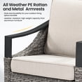 thumbnail image 6 of Arnahaishe Wicker Swivel Rocking Glider Chairs Set of 2 with Beige Cushions, All-Weather Outdoor Patio Chairs, 6 of 11