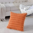 thumbnail image 4 of Dosaele Decorative Throw Pillow Covers 20x20 Inch for Living Room Couch Bed Sofa, Rustic Farmhouse Boho Home Decor, Soft Striped Corduroy Square Cushion Case 50x50 cm, 4 of 5